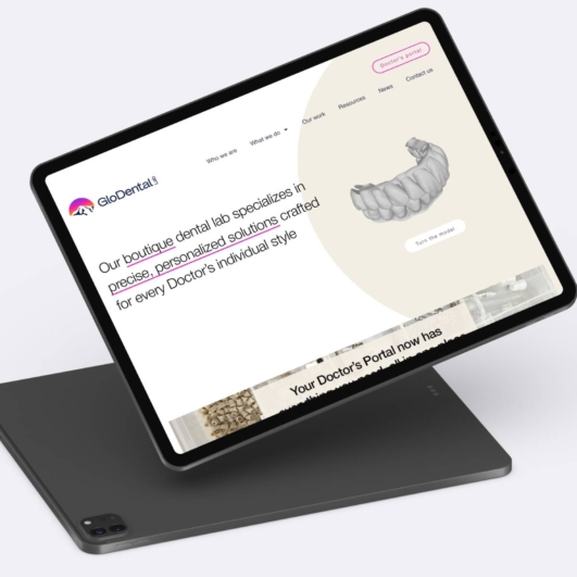 Dental Lab website, designed by Vicius, web design online, UI/UX Designer